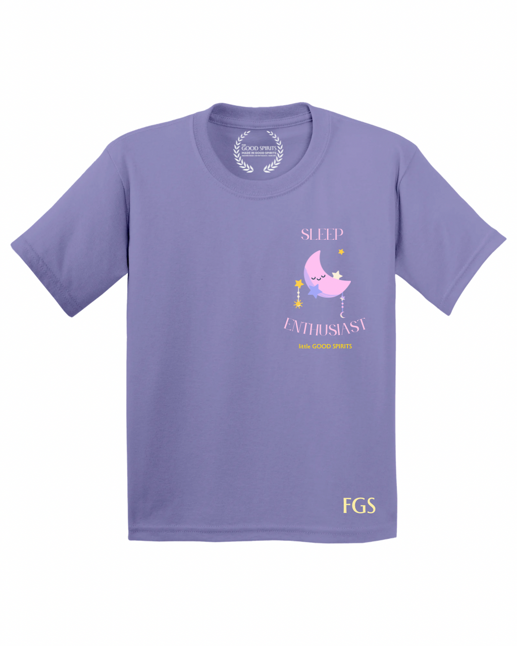 KIDS | GRAPHIC TEE | SLEEP ENTHUSIAST PINK MOON BADGE