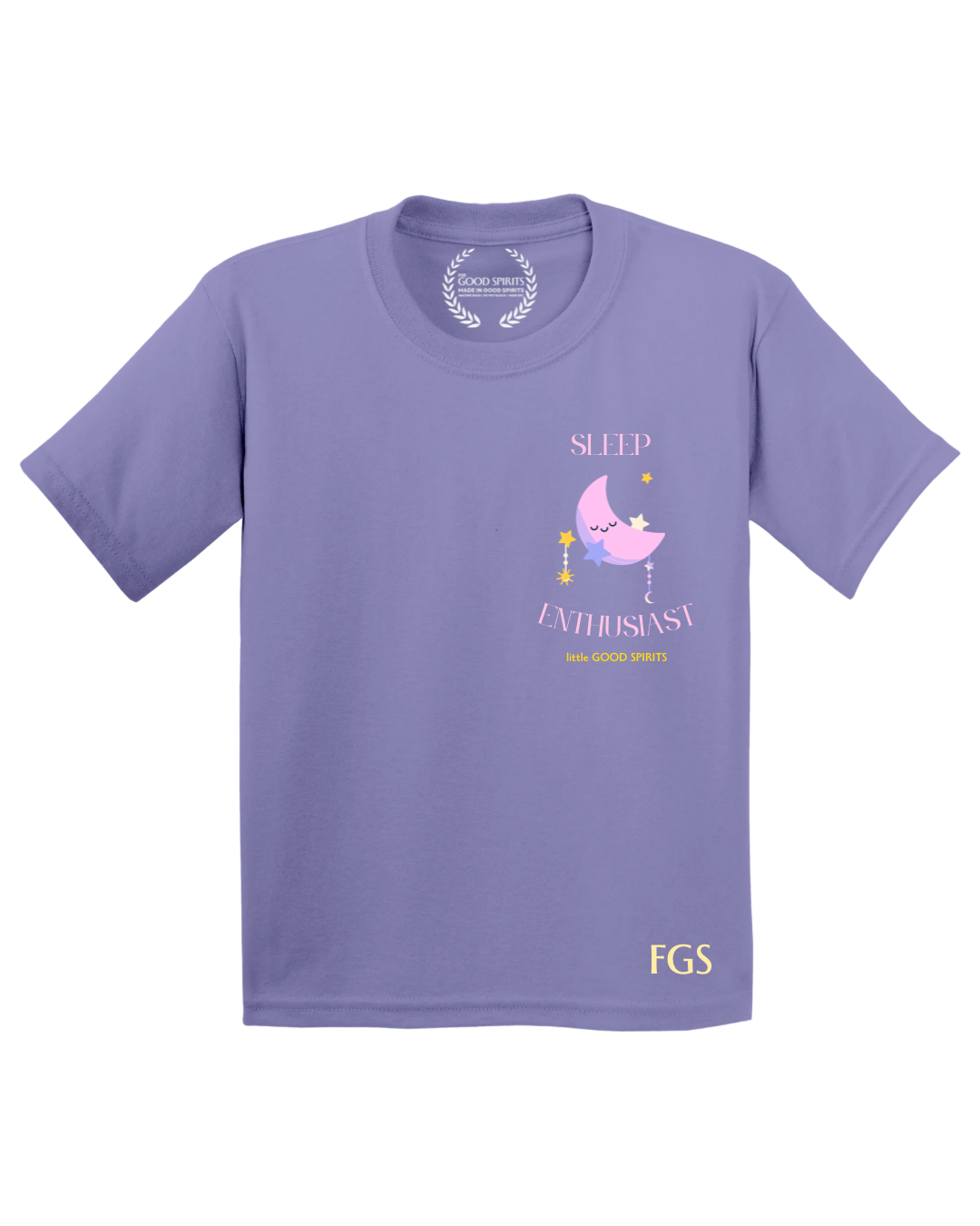KIDS | GRAPHIC TEE | SLEEP ENTHUSIAST PINK MOON BADGE