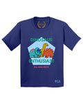 KIDS | GRAPHIC TEE | DINOSAUR ENTHUSIAST BLUE PENTAGON