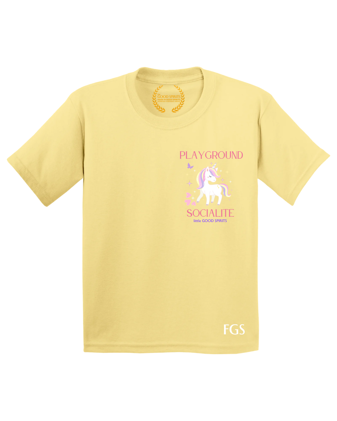 KIDS | GRAPHIC TEE | PLAYGROUND SOCIALITE YELLOW BADGE