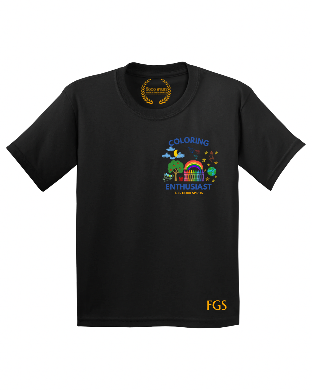 KIDS | GRAPHIC TEE | COLOURING ENTHUSIAST BLACK BADGE