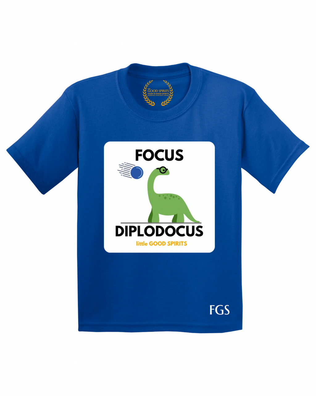 KIDS | GRAPHIC TEE | FOCUS DIPLODOCUS BLUE