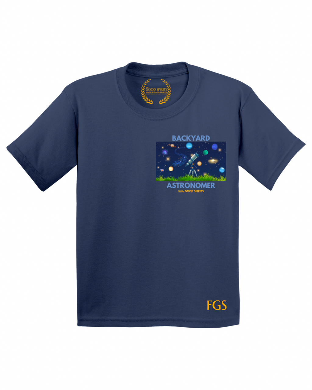 KIDS | GRAPHIC TEE | BACKYARD ASTRONOMER BADGE