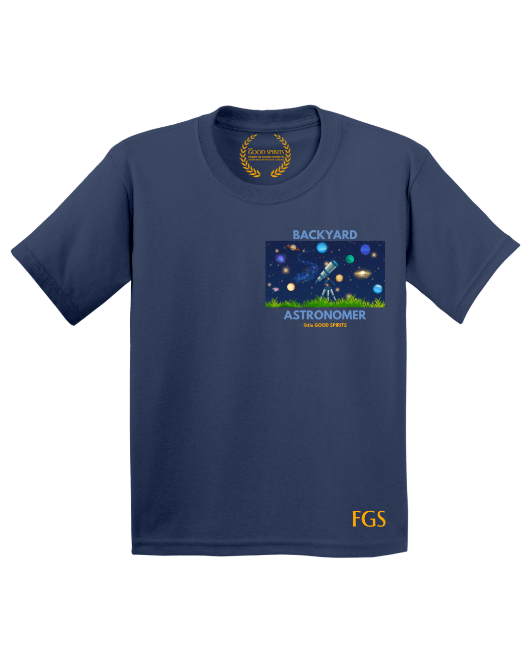 KIDS | GRAPHIC TEE | BACKYARD ASTRONOMER BADGE