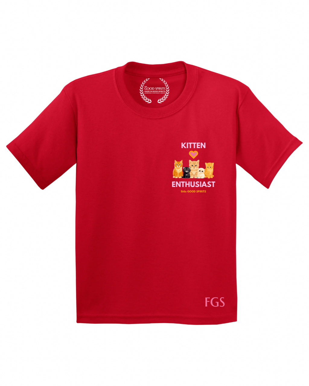 KIDS | GRAPHIC TEE | KITTEN ENTHUSIAST BADGE