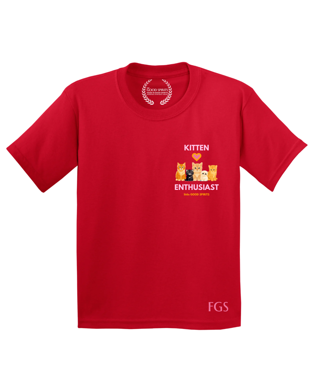 KIDS | GRAPHIC TEE | KITTEN ENTHUSIAST BADGE