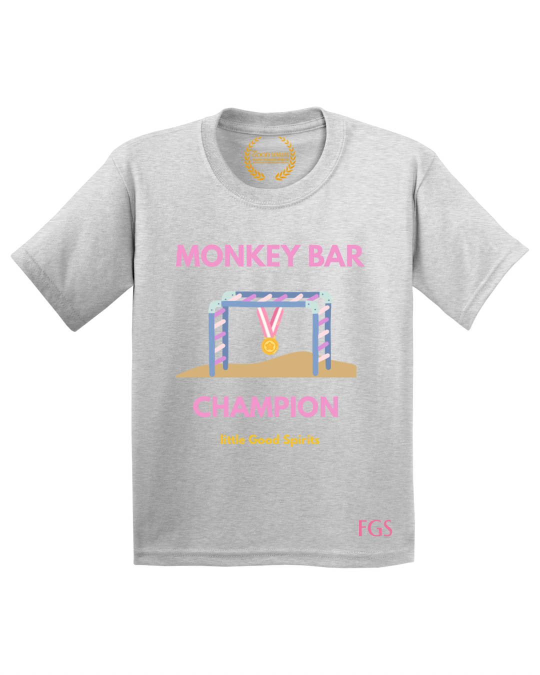 KIDS | GRAPHIC TEE | MONKEY BAR CHAMPION PINK