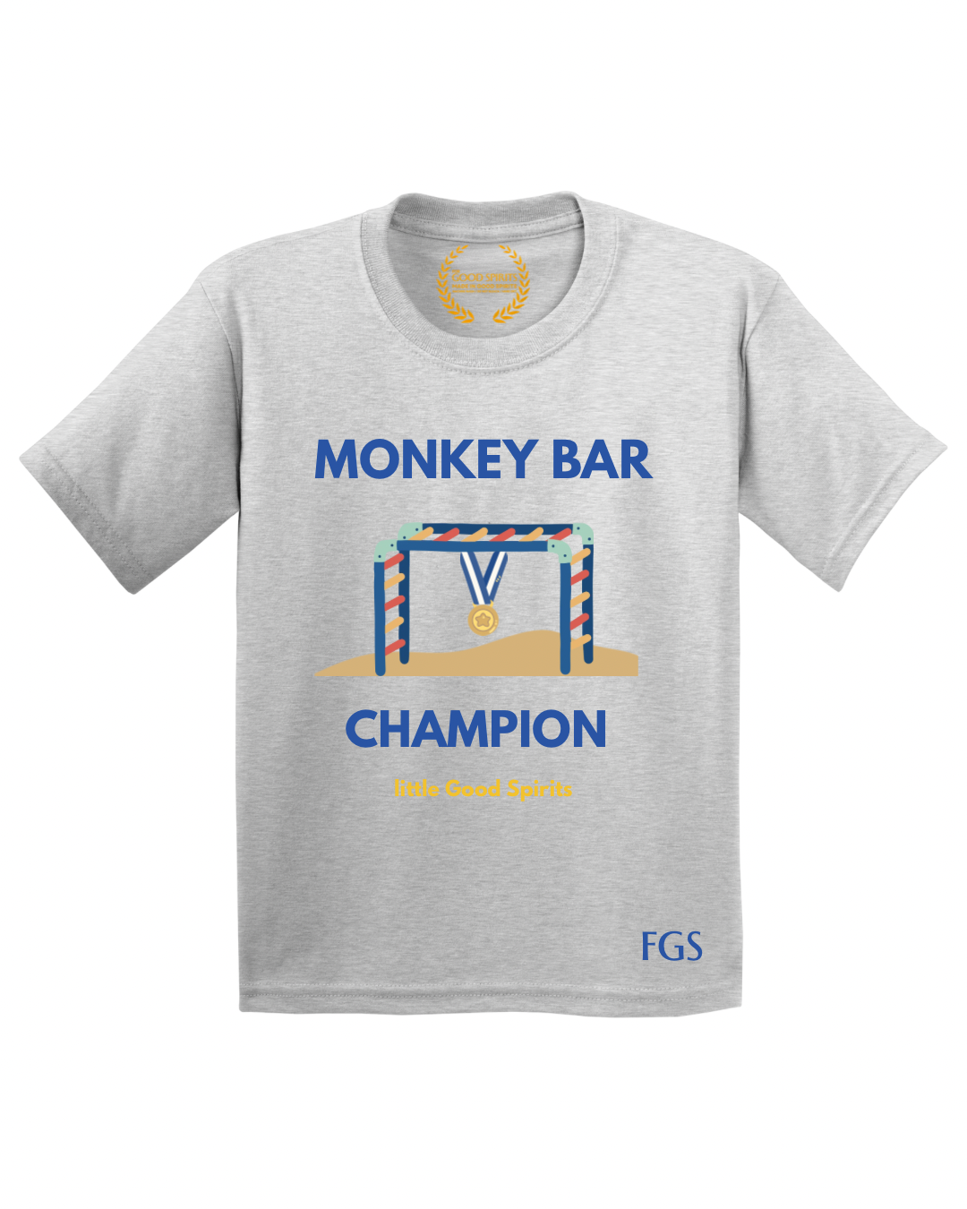 KIDS | GRAPHIC TEE | MONKEY BAR CHAMPION BLUE