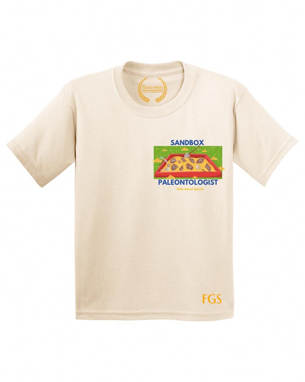 KIDS | GRAPHIC TEE | SANDBOX PALEONTOLOGIST BADGE